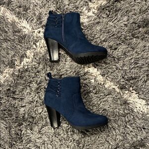 Stylish Blue Ankle Boots